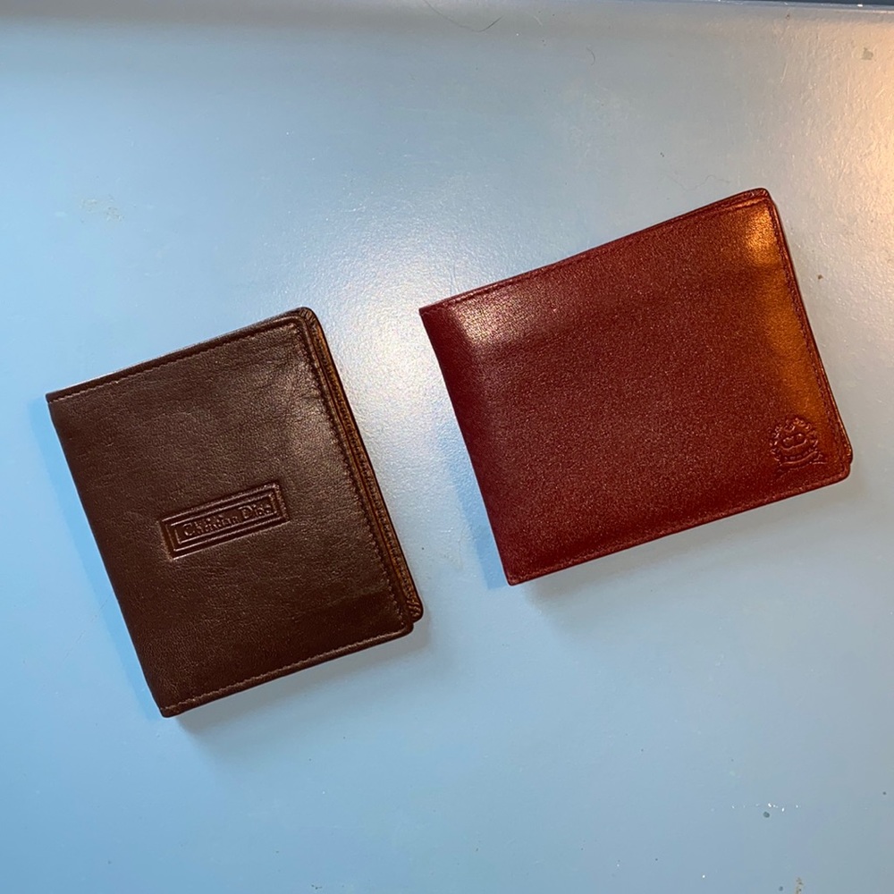 2 men’s vintage Christian Dior wallets